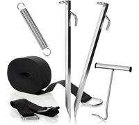 6 X Storm Straps Set With Stake,Spring-Storm Straps For Awning And Awning (06 Pieces-Mounting Kit)