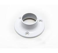 6 x Supports de support de barre de penderie Blanc 19 mm de diamètre