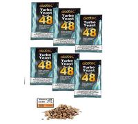 6 x Turbo Levure - Alcotec Pure 48-135g, Levure pour la Fermentation du Sucre Distillateurs Rapide