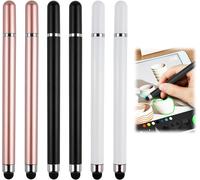 6 X Universal 2-In-1 Tablet Stylus, Touch Pen For Tablets And Smartphones, Stylus For Tablet With Rubber Tip And Disc, Compatible With Samsung, Huawei, Xiaomi, Android And Ios
