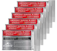 6 Xl Survival Blanket,First Aid Kit,Survival Kit,Reusable Thermal Insulation Waterproof Material,Blankets For Emergency,Hiking,Camping,Great Cold,Car