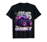 6 Year Old Boys Monster Truck It's My 6th Birthday Party T-Shirt