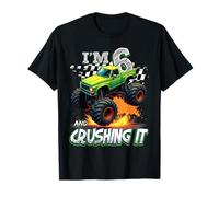 6 Year Old Boys Monster Truck It's My 6th Birthday Party T-Shirt