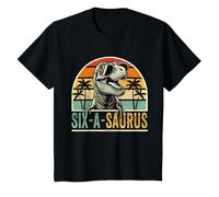 6 Year Old Dinosaur Birthday 6th T Rex Dino Six A Saurus T-Shirt