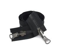 60-120cm 5#/8# curseur rotatif en métal fermeture à glissière à extrémité ouverte fermetures à glissière Double face réversibles pour fermeture à glissière de veste de manteau