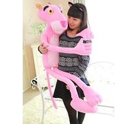 60-130cm Rose panthère Peluche Peluche Grande panthère poupées léopard en Peluche poupées pour Adolescents de la Mode très Doux Bonne qualité 90-100cm Blanc