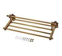 60 * 23,5 cm Double Porte-Serviettes pour Salle de Douche Porte-Serviettes Vintage Laiton Métal Clou Bronze Porte-Serviettes Cintre Barre Porte-Serviettes