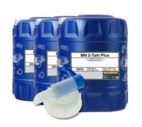 60 (3x20) Litre Mannol 2-Takt Plus Semi-Synthétique Mélange Huile Avec Robinet
