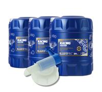 60 (3x20) Litre Mannol Course + Première 10W-60 Api Sn / Sm / Cf Avec Robinet