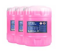 60 (3x20) Litre Mannol Longue Vie Antigel AF12 + Antigel Concentré Rouge