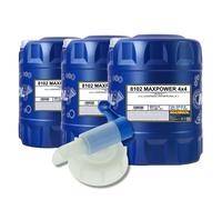 60 (3x20) Litre Mannol Maxpower 4x4 SAE 75W-140 Api Gi 5 Avec Robinet de Vidange