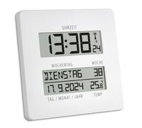 60.4509.02 radiopilotée Horloge Murale 27 mm x 195 mm x 195 mm Blanc