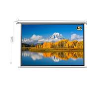 60 72 84 Pouces Écran de Projection Motorisé avec Télécommande, 4K HD Blanc Mat, Fixation Murale/Plafond pour Home Cinéma, Bureau, Salle de Classe(60"(4:3))