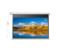 60 72 84 Pouces Écran de Projection Motorisé avec Télécommande, 4K HD Blanc Mat, Fixation Murale/Plafond pour Home Cinéma, Bureau, Salle de Classe(72"(16:10))