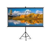 60 72 84 Pouces Écran de Projection Portable avec Support, 2.5X Gain, Roll-Down Écran de Projection Manuel pour Camping, Fête, Home Theater, Bureau(84"(16:9))