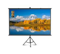 60 72 84 Pouces Écran de Projection Portable avec Support, 2.5X Gain, Roll-Down Écran de Projection Manuel pour Camping, Fête, Home Theater, Bureau(72"(4:3))