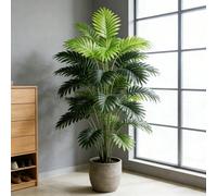 60-80 cm Palmier artificiel grand, plantes tropicales Monstera factices, arbre de noix de coco en plastique avec feuilles vertes, branche de palmier factice pour décoration de maison, jardin, intérieu