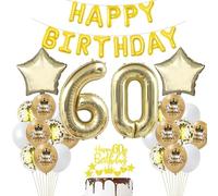 60 ans Anniversaire Femme Déco Ballon 60 ans Anniversaire Décoration Or 60 ans Fête Décoration Champagne Or 60 Anniversaire ballon Homme Femme Décoration Anniversaire 60 ans Ballon 60 ans Or