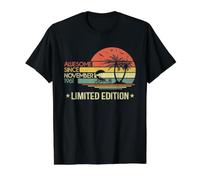 60 Ans de 60 Ans - Awesome Since November 1961 T-Shirt Graphique avec Valeur, Homme, Noir, S