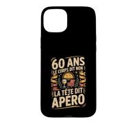 60 Ans Le Corps Dit Non La Tête Dit Apéro Coque pour iPhone 15 Plus