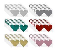 60 Autocollants À Gratter, Autocollants En Forme De Cœur, Autocollants De Carte À Gratter De Différentes Couleurs, Autocollants De Carte À Gratter Auto-Adhésifs