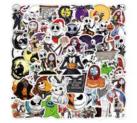 60 autocollants imperméables pour Halloween, dessins animés, Le cauchemar avant Noël, décoration, papeterie, tasse, ordinateur