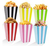 60 Boite Pop Corn Six Couleurs Disponibles RéSistantes à la Chaleur AdaptéEs aux Cornet Pop Corn aux Petits Sachets à Popcorn aux Gobelets à Popcorn et IdéAles pour DéCorer les CinéMas et les FêTes.