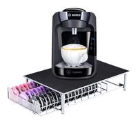 60 Capsules Machine à café stand T-Disc Support café Distributeur en acier inoxydable Tiroir Support de rangement zcaqtajro A668