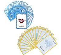 60 Cartes-éclair sur Les Parties du Corps et la météo, Cartes Montessori, pour l'enseignement à Domicile de l'anglais Langue Seconde, Outils pour thérapeutes