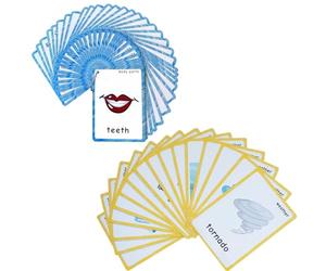 60 Cartes-éclair sur Les Parties du Corps et la météo, Cartes Montessori, pour l'enseignement à Domicile de l'anglais Langue Seconde, Outils pour thérapeutes