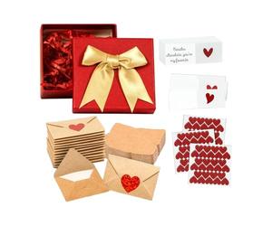 60 cartes et enveloppes vierges, mini notes d'amours avec cartes vierges, cadeau de Saint-Valentin pour lui, elle, petit ami, petite amie, épouse, mari, pour un anniversaire, la Saint-Valentin