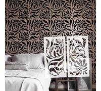 60 cm Botanique Damas Floral Design Pochoirs Mur Extra Large Personnalisé Mural Peinture Template Art Portable Plâtre Surdimensionné Décoratif Supplémentaire S650