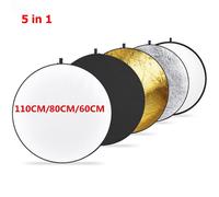 60 cm - Diffuseur de lumière Portable et pliable 5 en 1, 60cm/80cm/110cm, réflecteur rond pour Studio Photo, Kit de diffuseur de disque Photo multiple