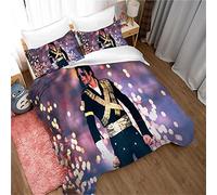 60 Coton à Longues Fibres Michael Jackson, Chanteur D'idole 3 Pièces 3D Graffiti Literie Housse De Couette Printemps Et Automne Simple Couette (220 x 240 cm,Modèle 05)