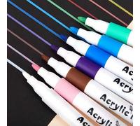 60 couleurs de marqueurs de peinture acrylique, convenant pour la peinture et la création artistique DIY, imperméable, lavable, peut être utilisé sur tissu, verre, céramique, plastique et la plupart d