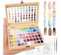 60 Couleurs Pastel Vernis à Ongles Ombre Mini Vernis Semi Permanent Kit | INPING Kit de Vernis à Ongles Ombre Nude Clair- Gel Ombré à Tamponner Effet Dégradé pour Art de l'ongle Effet Blush