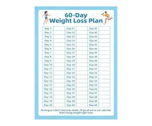 60-Day Weight Tracking Chart Daily Self Discipline Challenge Planner | Daily Progress Record Habit Goal Monitoring Sheet English Self Improvement Organizer