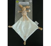 60. DOUDOU PELUCHE PIOUPIOU ET MERVEILLES LAPIN BEIGE BLANC MOUCHOIR 100% NEUF