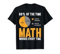 60% du Temps, Les mathématiques fonctionnent à Chaque Fois Que Les Amateurs de mathématiques d'algèbre T-Shirt