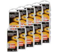 60 Duracell Activair Auditifs Taille 13 Zinc-Air 1,45V Batteriee