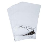 60 Enveloppe d’Expédition Plastique,30 x 40cm Pochette Envoi avec "Thank you",Sacs d'expédition Imperméable et Solide,Fourre-tout Emballage Colis Vinted avec Poignée pour Vêtement,Livre,Cadeau,Blanc