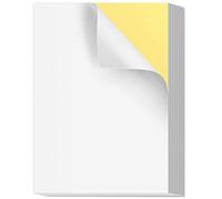 60 Feuilles A4 Autocollant Imprimante papier autocollant imprimante Etiquette Adhésif Blanc parfait pour Imprimante à Jet d'Encre