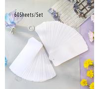 60 feuilles/set Cartes en papier kraft vierges, cartes de visite, cartes de remerciement, étiquettes, signets, cartes d'apprentissage, signets style ancien, papiers vierges avec trous, cartes peintes 