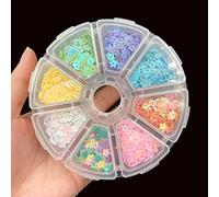 60 g/boîte patte de chat fleur forme de tête de lapin paillettes en vrac pour artisanat PaillettesNail Art décoration bricolage confettis accessoire-fleur