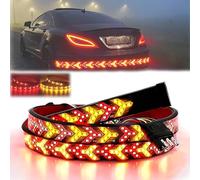 60 inch Truck Tailgate Strip Light LED Bar Signal Break Reverse, Arrow Design Turn Signal Strip, Waterproof, Red & Amber Sequential Lighting for Sedan Pickup Trailer (Pickup Truck Plug,70in)