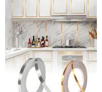 60 m Rouleau de bande décorative pour sol, ruban adhésif décoratif pour cadre doré/argenté, sticker mural imperméable pour décoration de la maison, bande pour joint de carrelage, ruban adhésif, bande 