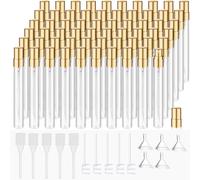 60 mini flacons de parfum transparents, flacons rechargeables, récipients décoratifs en verre, avec kit de pompe pulvérisatrice pour articles de toilette. (10ml) 60pcs