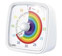 60-Minute Visual Timer with Night Light, Countdown Timer,Pomodoro Timer with Rainbow Pattern for Kids and Adults White