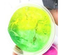 60 Ml Multicolore Slime Cristal Decompression Boue Diy Cadeau Jouet Anti-Stress, Jaune Vert