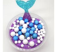 60 Ml Slime Diy Sirène Coton Boue Mousse Boule Ocean Cristal Decompression Boue Diy Cadeau Jouet, Violet